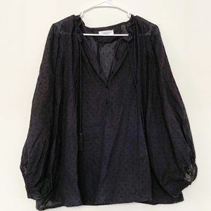 Emerson Fry Bardot Top Black Dots